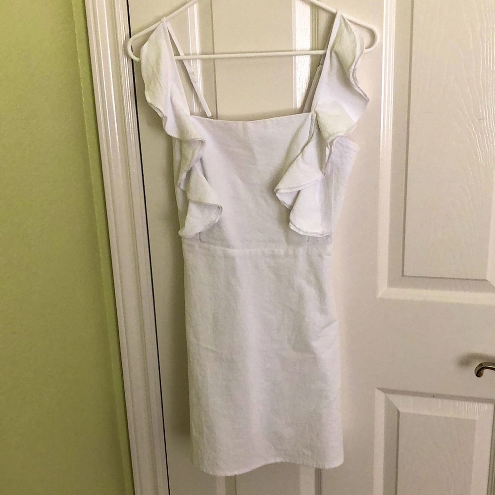 Size 6 Nasty Gal white mini dress